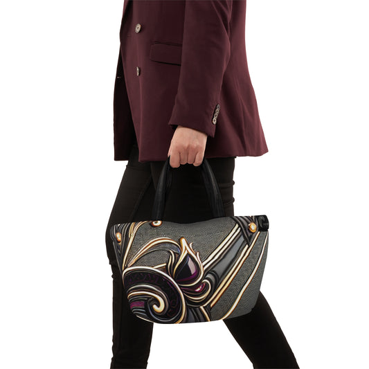 Elegante borsa porta pranzo con motivo floreale - Elegante borsa termica per lavoro e scuola